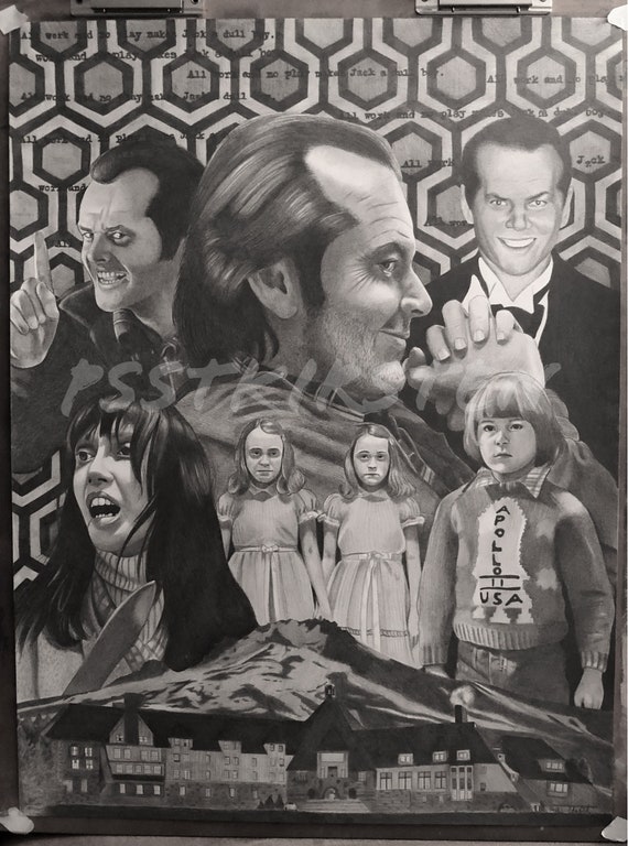 Large Original Drawing The Shining 18x24 Etsy