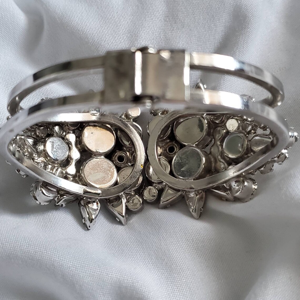Vintage Juliana Rhinestone Hinged Clamper Bracelet Etsy