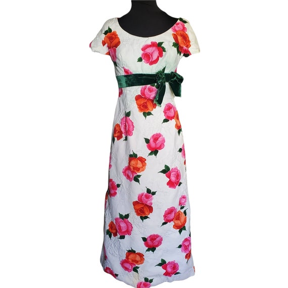 Vintage Flamenco Rose Floral Brocade Party Cockta… - image 1