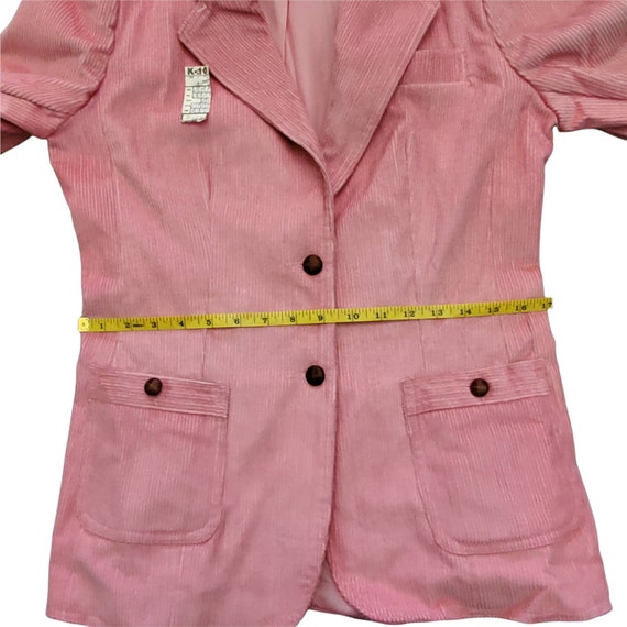 Vintage NOS New 70s Pink Courderoy Blazer Jacket … - image 8