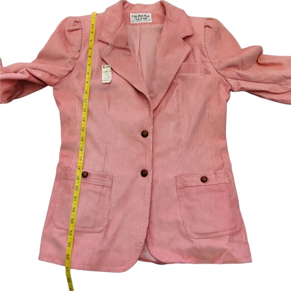 Vintage NOS New 70s Pink Courderoy Blazer Jacket … - image 9