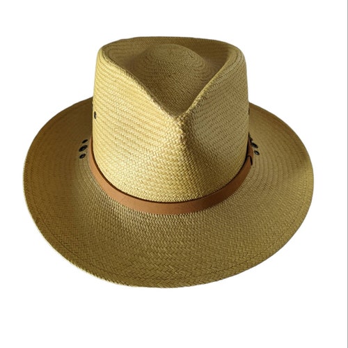 Vintage Col. Littleton shops Genuine Panama Hand Woven Straw Hat L / XL