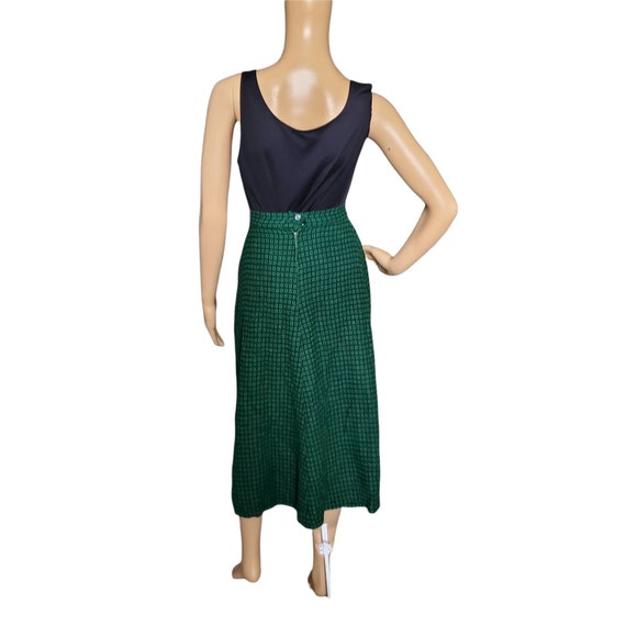 Vintage Handmade High Waisted Green Abstract Mod … - image 2