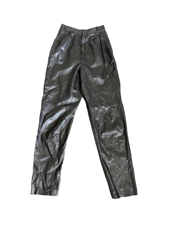 80s leather pants high - Gem
