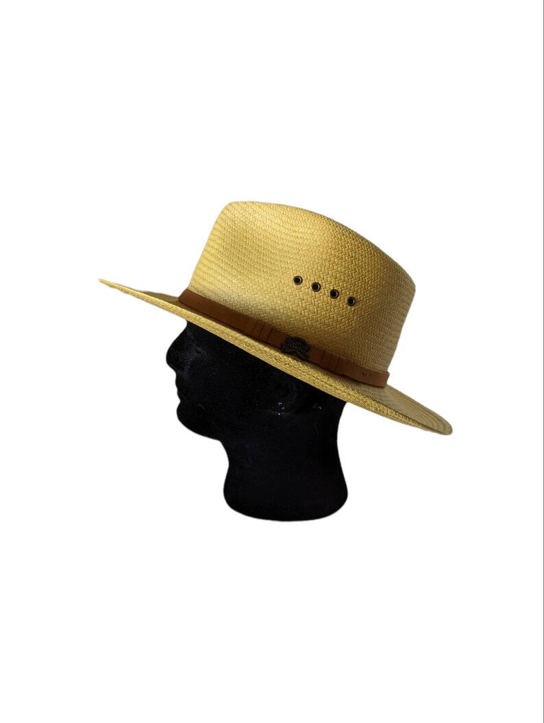 Vintage Col. Littleton shops Genuine Panama Hand Woven Straw Hat L / XL