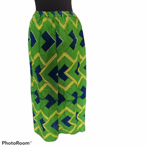 Vintage Retro 60s Maxi Skirt Pop Art Geometric Ps… - image 6