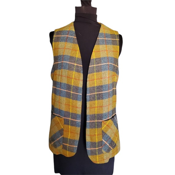 Vintage 60s Mod Laird Portch Scotland Plaid Wool … - image 1