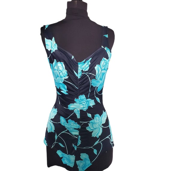 Vintage Maxine of Hollywood One Piece Black & Blu… - image 2