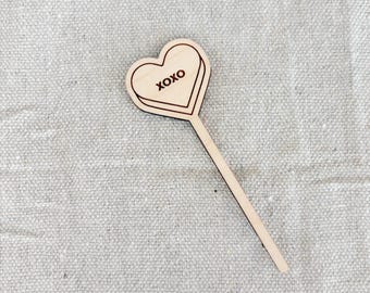 Mini adorno para tarta con forma de corazón XOXO
