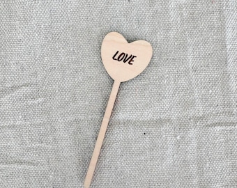 Mini adorno para tarta con forma de corazón de amor