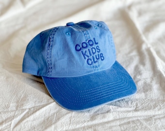 Gorra bordada Kids Club - Sarga de algodón azul