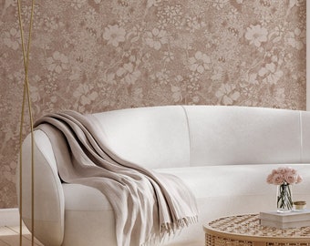 Wallpaper auf Rolle - AMELIA FLOWER beige