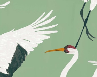 Bird Wallpaper - STORK green