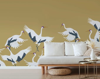 Bird Wallpaper - STORK gold