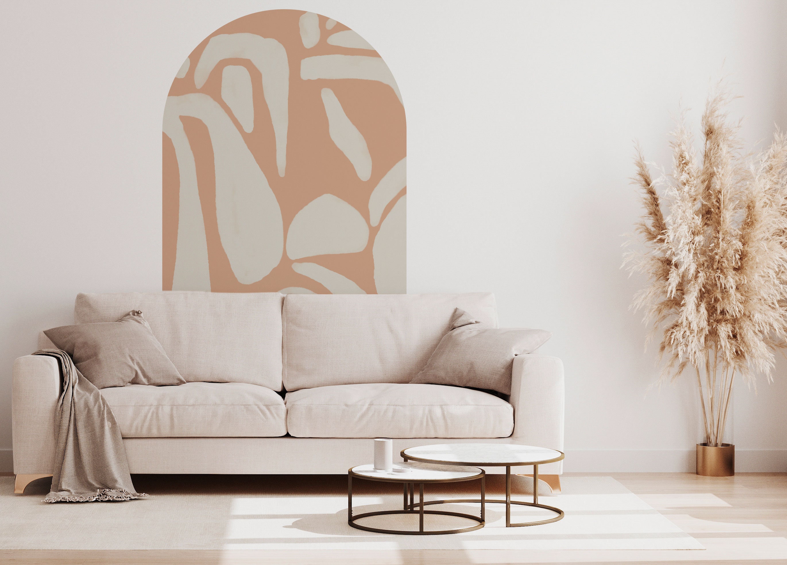 Peel and stick Arch Wallpaper Decal - Asher Shapes Terra