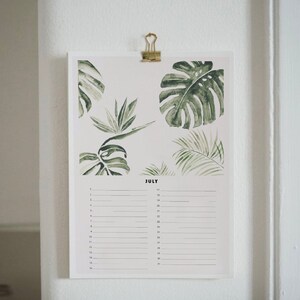 Perpetual Birthday Calendar Botanic Perpetual A4 free shipping image 4