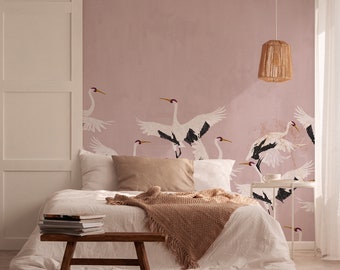 Bird Wallpaper - STORK pink