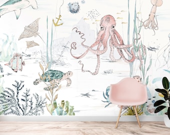 Ocean Wallpaper UNDERWATER WONDERS - Etsy Ocean Wallpaper UNDERWATER WONDERS - Etsy