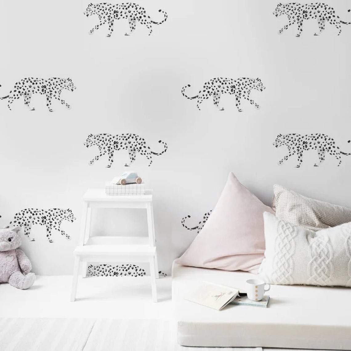 Leopard Wallpaper LEOPARD Black/white - Etsy
