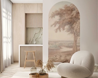 Peel and stick Arch Wallpaper Decal - Dutch Master clay