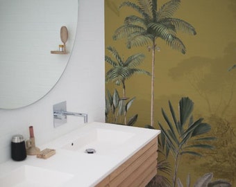 Jungle Wallpaper - TROPICAL WILDERNESS - ochre