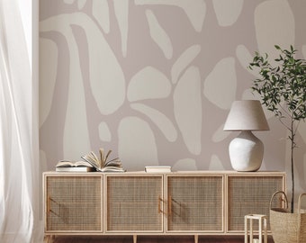 Abstract Wallpaper - Full wall sized image - ASHER SHAPES beige