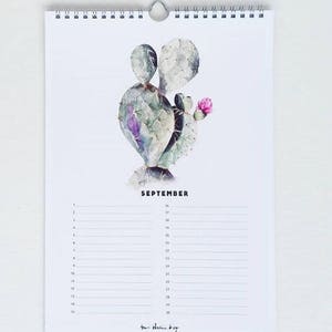 Perpetual Birthday Calendar Botanic Perpetual A4 free shipping image 5