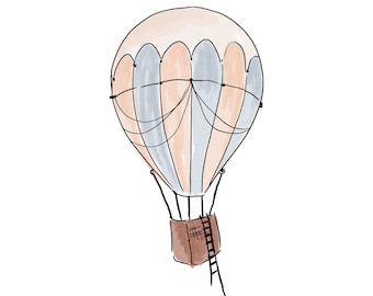 Separate Wall Sticker - Hot air balloon