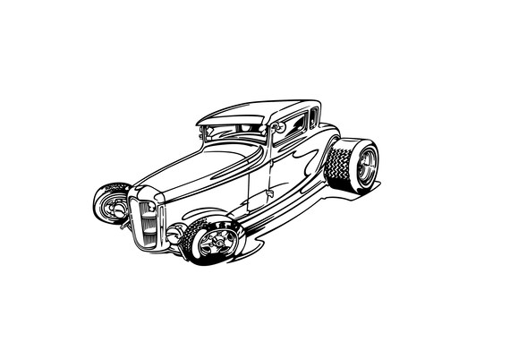 Classic Hot Rod 10 Classic Vintage Retro Lowrider Eps Svg Etsy