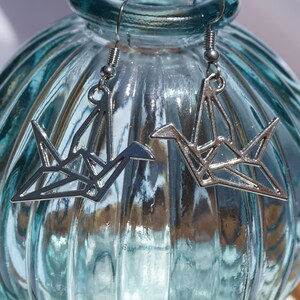 Come Fly With Me Paper Crane Earrings
