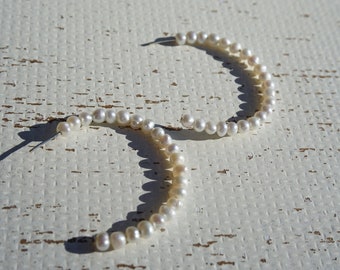 Pearl Hoop Earrings