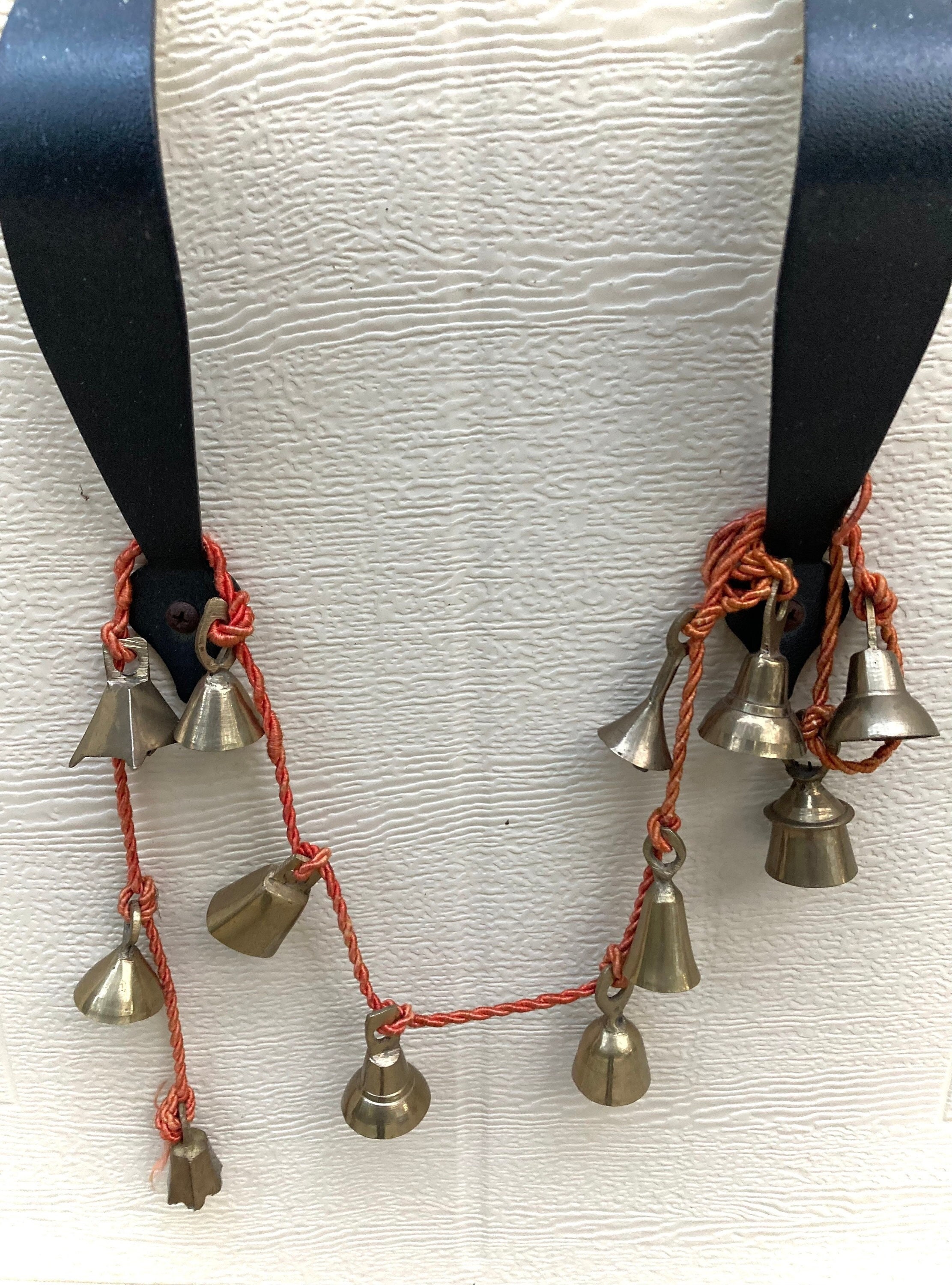 Antique Elephant Bells String of 12 Solid Brass Calming Jingle Bell