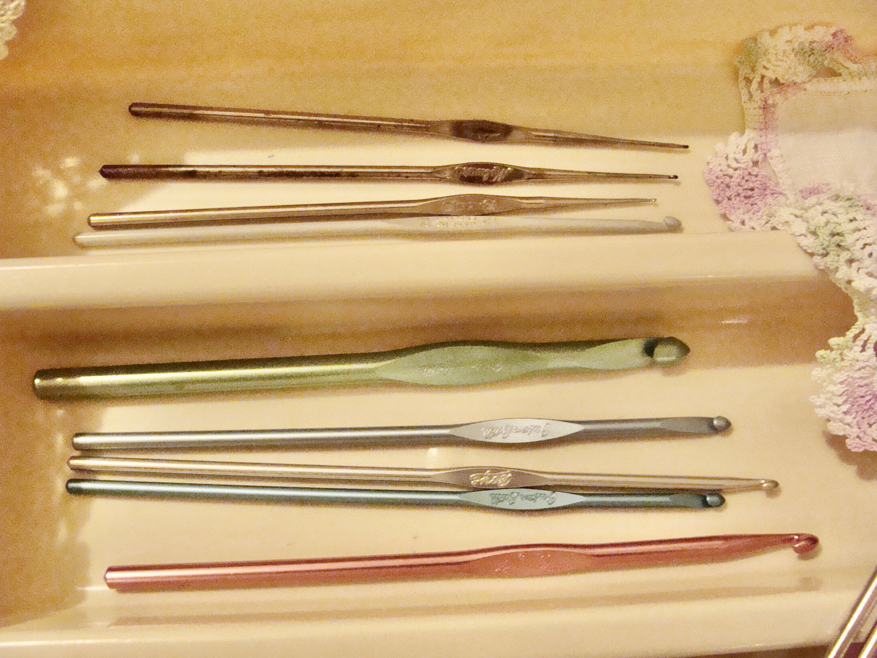 Assorted Antique Crochet Hooks USA Steel Susan Bates Aluminum Etsy