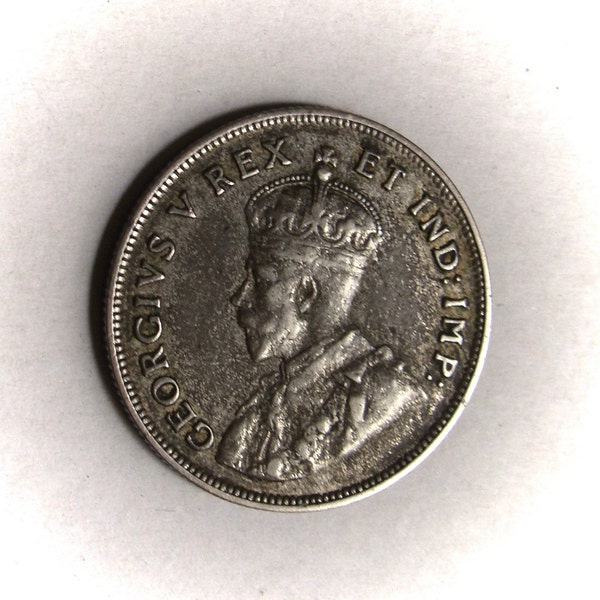1922 One Schilling Silver King George V East Africa  Coin Reverse Lion Mountains Antique Collector Coin 100 Years Old.!