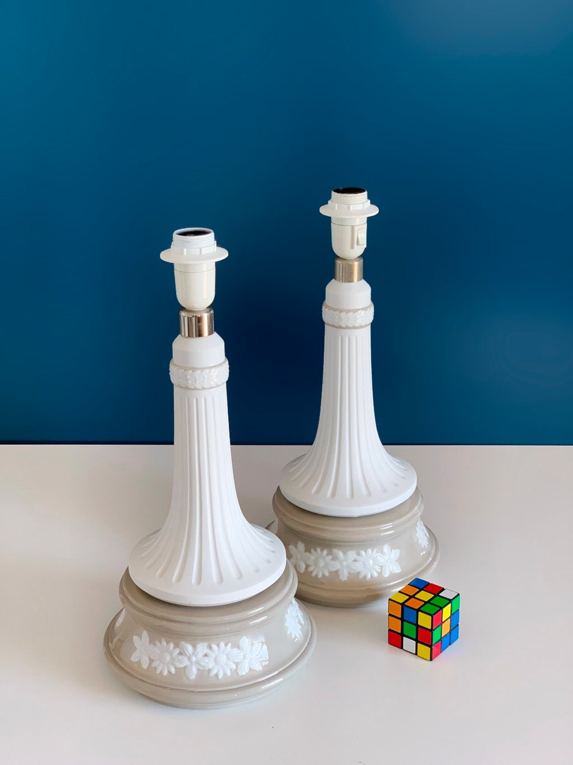 LLADRÓ Excellent Porcelain Lamps Faro D. Minerva Vintage Etsy