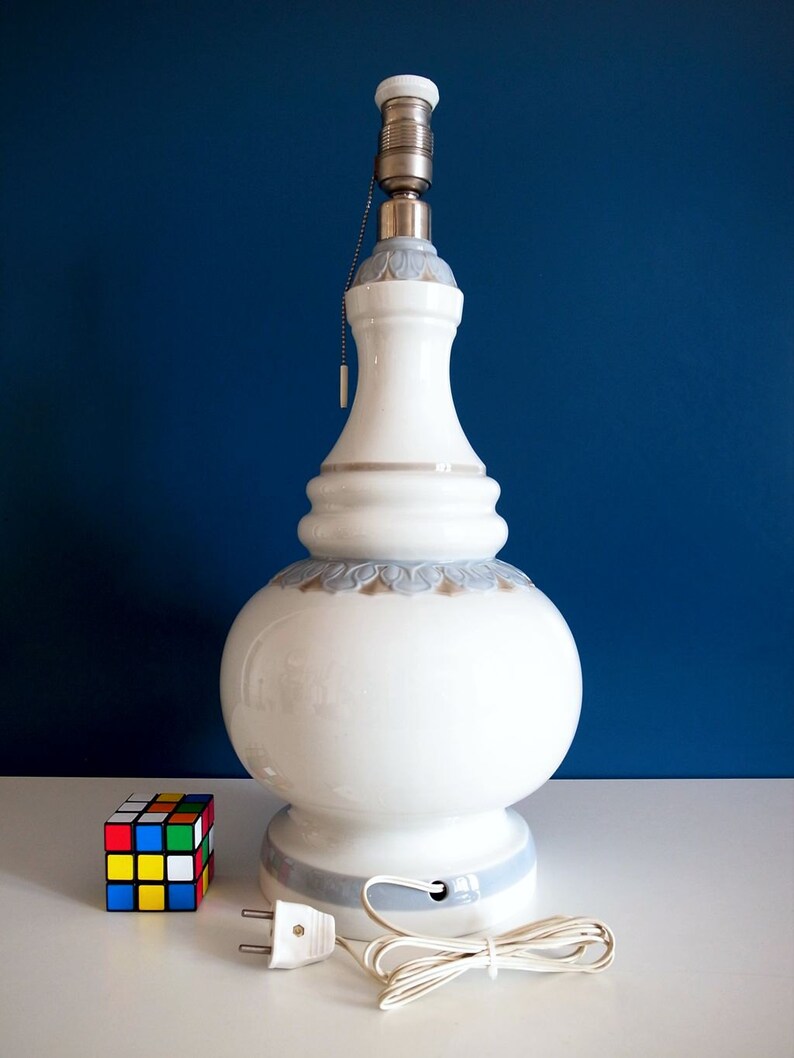 LLADRÓ Excellent porcelain lamp Alfil Olimpia vintage 70s. Etsy