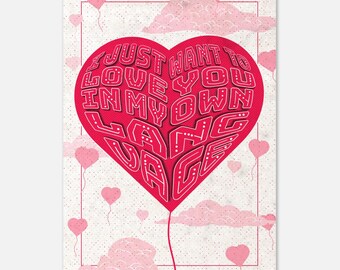 Love Language Heart Art Print – Valentine's Day Gift