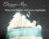 Interference Pearl Pigment, White to Green Powder, Indie Eyeshadow, Nail Polish, Cosmetic Mica Powder, Watercolor Paint, STARGAZER - Green
