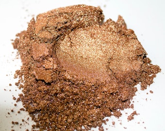 Bronze Shimmer Mica Powder for Soap Making, Candle Dye, Resin, & Nail Polish. A Cosmetic Mica Pigment for Eyeshadow at 5 Grams or 1 oz