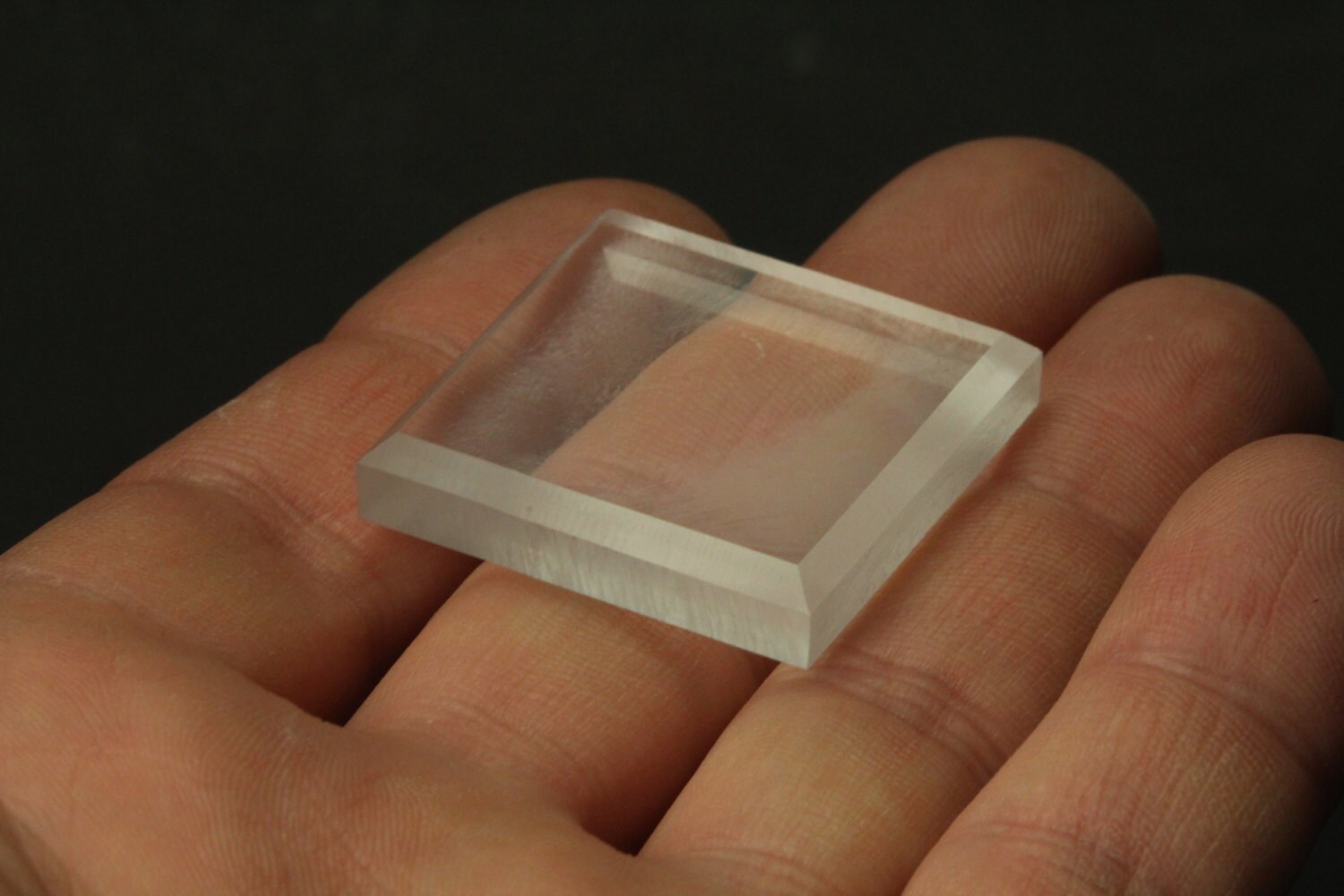 x1 Small Mineral display square flat base stand acrylic 1 1/4" i…
