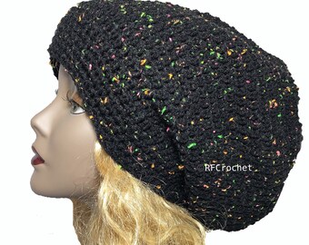 XXL Oversized Purple Slouchy Beanie Hat 