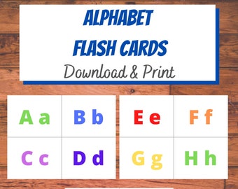 Alphabet Flash Cards | Preschool | Kindergarten | Home school or Class Room Activity | ABC Cards | Instant Download