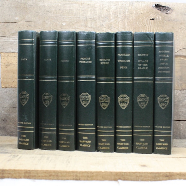 Books, 1969 Harvard Classics Deluxe edition, Your choice, Green hardcover Gold lettering,  Homer, Dante,  Voyage of the Beagle, Classics