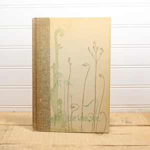 Poems, to those who see, Gwen Frostic, 1965 Beige and tweed hardcover poetry book, Cottage Décor