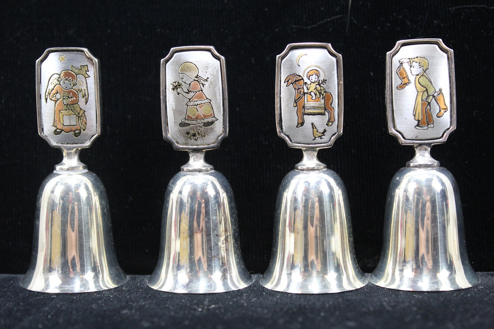 Bells by Berta Hummel Reed & Barton Damascene silver style Etsy