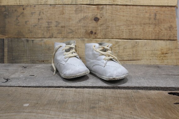 1940 s Baby Shoes Soft Sole Leather Style High Top Baby Shoes