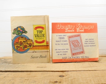 Trading Stamps, 1970 Stamps and Saver booklets, Top Value and Quality Stamps, sold as a pair Ephemera