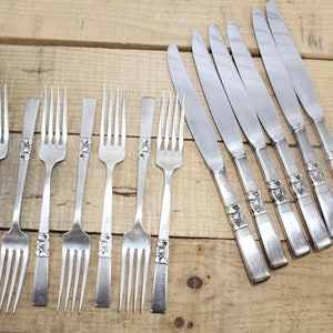 Oneida - Morning Star 1948 Flatware, Knife, Dinner Fork, sold separate, retired pattern, Community