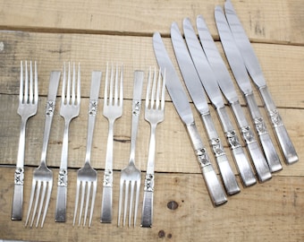 Oneida - Morning Star 1948 Flatware, Knife, Dinner Fork, sold separate, retired pattern, Community