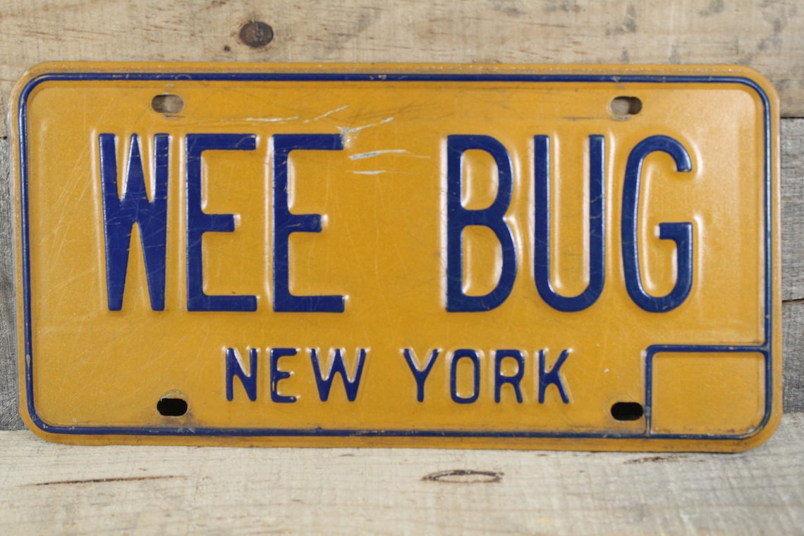 New York License Plate Custom Vanity Plate 19731986 WEE Etsy UK